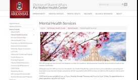 
							         Mental Health Services | Pat Walker Health Center | University of ...								  
							    