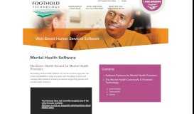 
							         Mental Health Software - Foothold Technology								  
							    