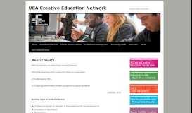 
							         Mental Health & Wellbeing | UCA Creative Education Network								  
							    