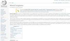 
							         Mental toughness - Wikipedia								  
							    