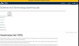 
							         Mentimeter/AU VOTE - ST Learning Lab								  
							    