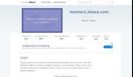
							         Mentor1.kbace.com website. Login.								  
							    