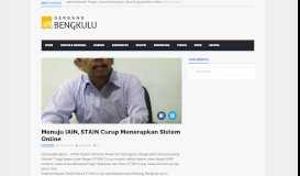 
							         Menuju IAIN, STAIN Curup Menerapkan Sistem Online | Gerbang ...								  
							    
