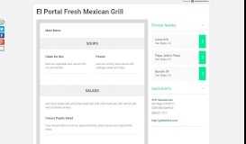 
							         Menus for El Portal Fresh Mexican Grill - San Diego - SinglePlatform								  
							    