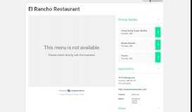 
							         Menus for El Rancho Restaurant - Portales - SinglePlatform								  
							    