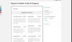 
							         Menus for Squat & Gobble Cafe & Crepery - San Francisco ...								  
							    