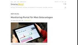 
							         MEP-Werke: Monitoring-Portal für Miet-Solaranlagen – smarterworld.de								  
							    