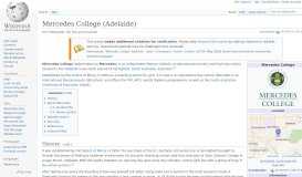 
							         Mercedes College (Adelaide) - Wikipedia								  
							    