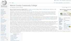 
							         Mercer County Community College - Wikipedia								  
							    