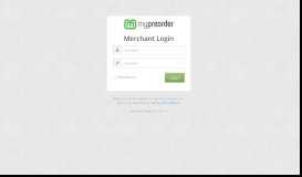 
							         Merchant Login | mypreorder								  
							    