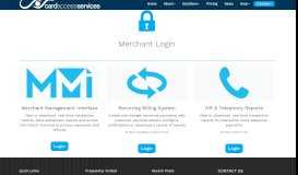 
							         Merchant Portal Login - Card Access Services								  
							    