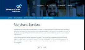 
							         Merchant Services | Powered by Vantiv | HomeTrust Bank								  
							    