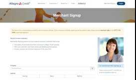 
							         Merchant Signup - Allegro Credit®								  
							    