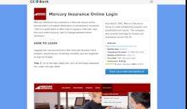 
							         Mercury Insurance Online Login - CC Bank								  
							    
