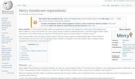 
							         Mercy (healthcare organization) - Wikipedia								  
							    