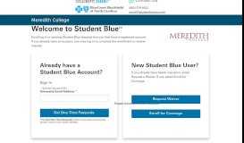 
							         Meredith College - Login or New User Registration - Student Blue								  
							    