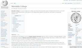 
							         Meredith College - Wikipedia								  
							    