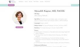 
							         Meredith Kapner, MD | Ob-Gyn Associates of Silver Spring, MD								  
							    