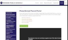 
							         Meriden Public Schools PowerSchool Parent Portal								  
							    