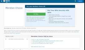 
							         Meridian Choice: Login, Bill Pay, Customer Service and Care Sign-In								  
							    