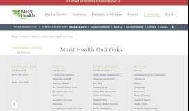 
							         Merit Health Gulf Oaks | Merit Health Biloxi | Biloxi, Mississippi								  
							    