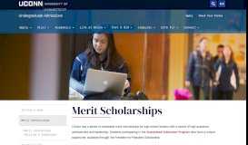 
							         Merit Scholarships | Undergraduate Admissions - UConn Admissions								  
							    