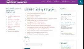 
							         MERIT Training & Support - Department of Children, Youth, and Families								  
							    