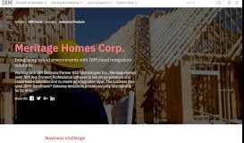 
							         Meritage Homes Corp. | IBM								  
							    