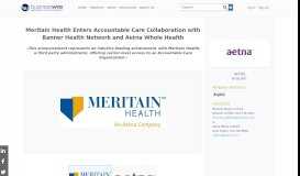 
							         Meritain Health Enters Accountable Care Collaboration with Banner ...								  
							    