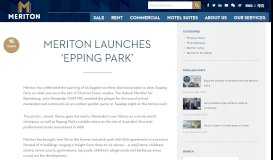 
							         Meriton Launches 'Epping Park' | Meriton								  
							    