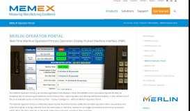 
							         MERLIN Operator Portal – Memex Inc.								  
							    