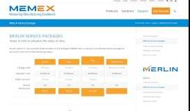 
							         MERLIN Service Packages – Memex Inc.								  
							    