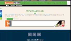 
							         Mero Share Login - FinancialNotices								  
							    