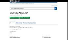 
							         MERRIDALE LTD - Overview (free company information from ...								  
							    