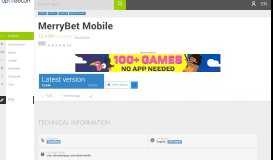 
							         MerryBet Mobile 2.0.8 for Android - Download - Uptodown.com								  
							    