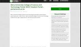 
							         Meru University College of Science and Technology Portal: MUST ...								  
							    