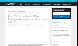 
							         Meru University of Science and Technology Student Portal - Starbinet ...								  
							    