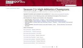 
							         Mesa Athletics » Junior High Athletics News » Season 2 Jr High ...								  
							    