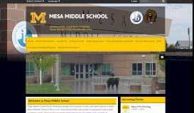 
							         Mesa Middle School: Home								  
							    