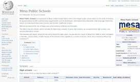 
							         Mesa Public Schools - Wikipedia								  
							    