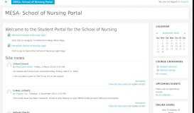 
							         MESA- School of Nursing Portal								  
							    
