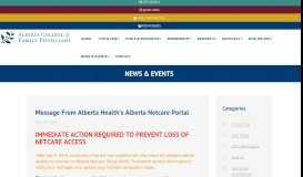 
							         Message From Alberta Health's Alberta Netcare Portal - Alberta ...								  
							    