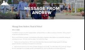 
							         Message from Andrew — Mount Tamalpais School								  
							    