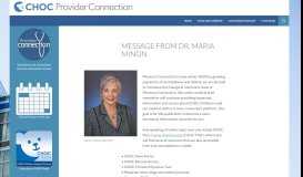 
							         Message from Dr. Maria Minon - CHOC Docs Blog								  
							    