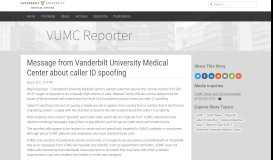 
							         Message from Vanderbilt University Medical Center about caller ID ...								  
							    