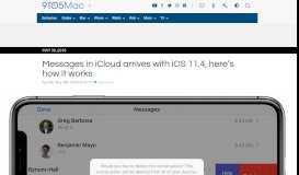 
							         Messages in iCloud arrives with iOS 11.4, here's how it works - 9to5Mac								  
							    
