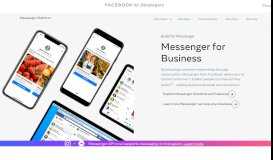 
							         Messenger Developers API | Official website | Build a bot								  
							    