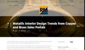 
							         Metallic Interior Design Trends from Copper and Brass Sales Portals ...								  
							    