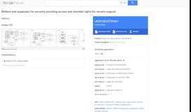 
							         Method and apparatus for securely providing access ... - Google Patents								  
							    