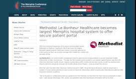 
							         Methodist Le Bonheur Healthcare becomes largest Memphis hospital ...								  
							    